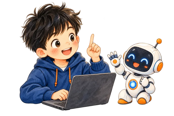 孩子在小课桌里主动提问